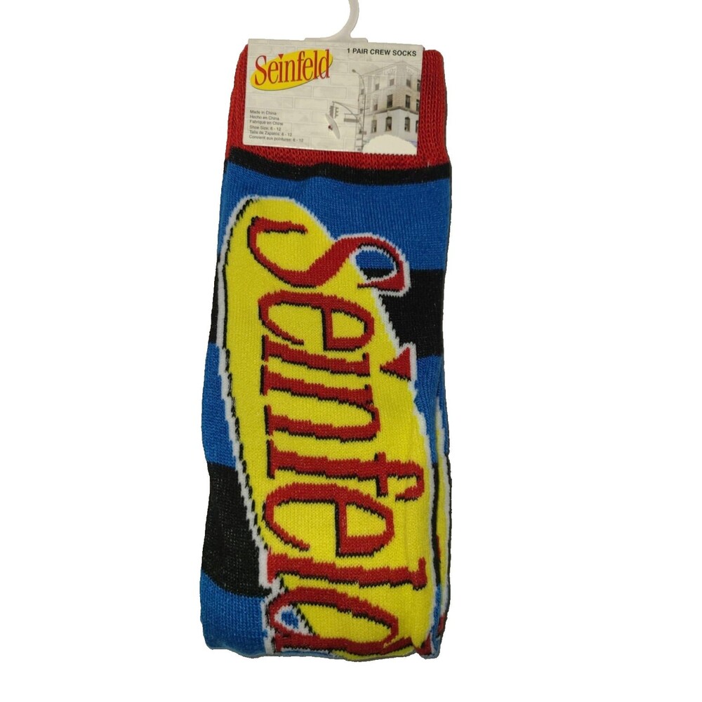 Seinfeld Socks NEW Unisex Size 6-12 Crew Socks